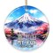Incredible Mt. Fuji Ceramic Ornament, Vintage Japan Souvenir and Christmas Decor